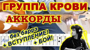 Группа крови Аккорды ? Виктор Цой Кино ♪ Разбор песни на гитаре ♫ Гитарный Бой для начинающих
