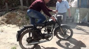 Первый запуск двигателя мотоцикла ММВЗ М-103 1962 г.в.