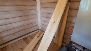 полок в бане из липовых слэбов