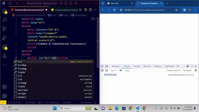 JavaScript BOM Tutorial: Timing Functions: setTimeOut & setInterval in Javascript #js #javascript