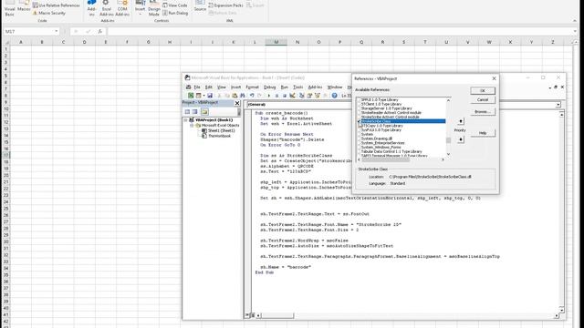 Testing StrokeScribe 2D barcode fonts in Excel смотреть онлайн