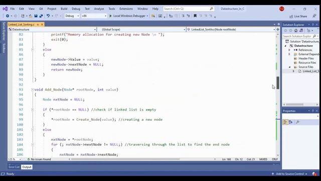 Linked List Sorting implementation in C | Linked List Sorting Ascending Descending | Data Structur смотреть онлайн