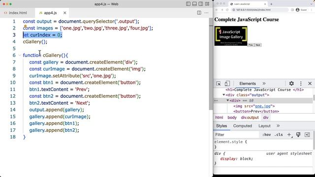 JavaScript Image Gallery and Dynamic Image Gallery using page classes or create page elements