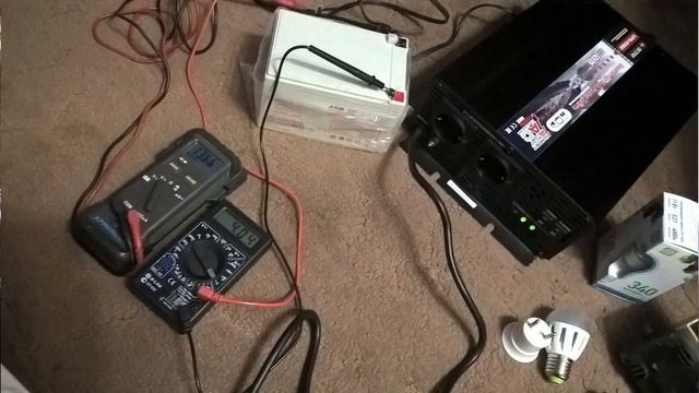 220 Вольт в машину - измерение параметров инвертера 1500 Ватт. смотреть онлайн