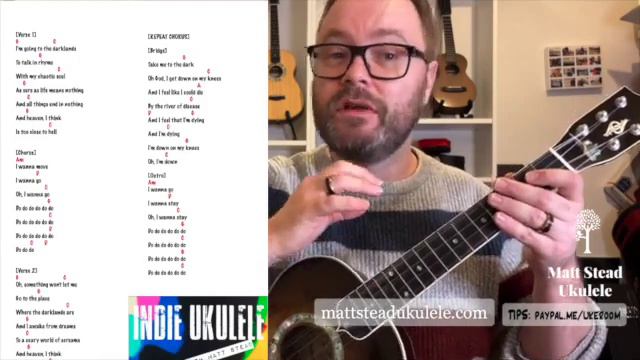 Darklands - Jesus and Mary Chain  - Ukulele tutorial смотреть онлайн