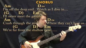 Shallow (Lady Gaga) Bass Guitar Cover Lesson with Chords/Lyrics