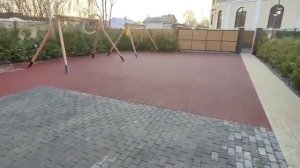 Резиновое покрытие для двора частного дома в г. Красногорск