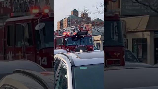 Boston Engine 41 and Ladder 14 responding to a car crash ?