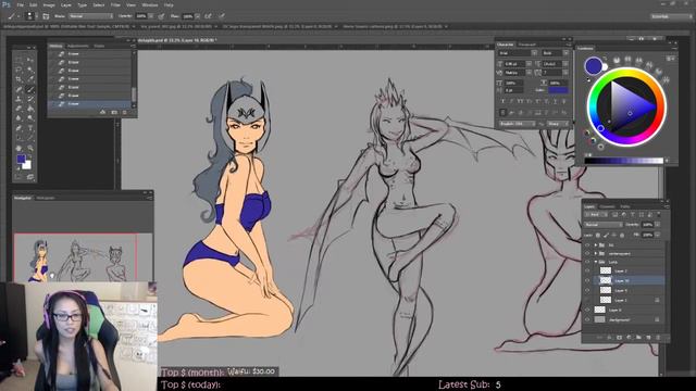 Dota 2 Summer Luna Pin-up Speedpaint смотреть онлайн