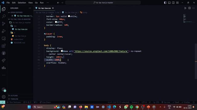 TIC TAC TOE Game using HTML, CSS and JS | JavaScript Projects