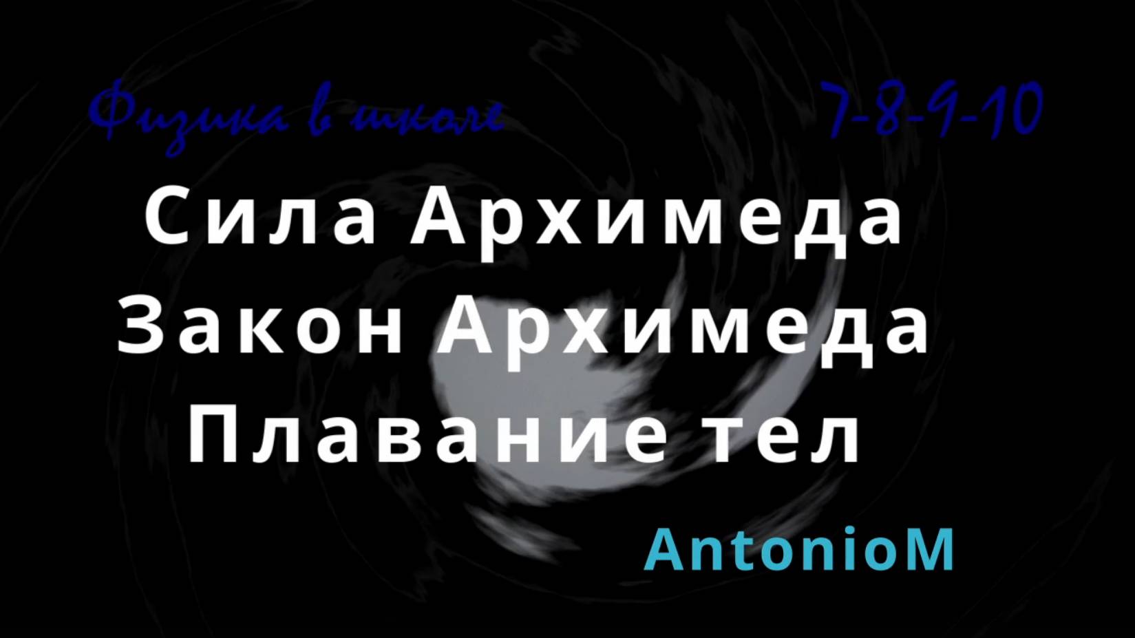 Сила Архимеда Физика в школе