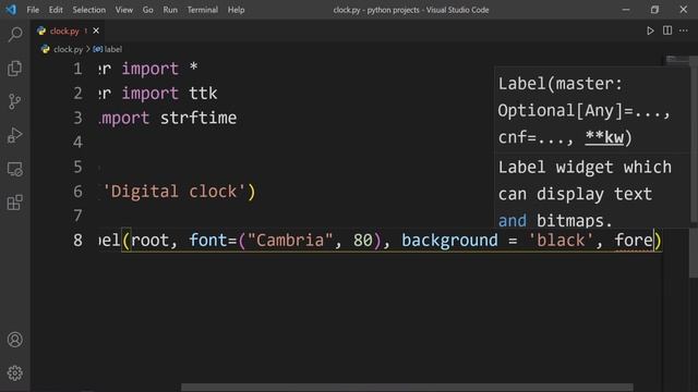 Create a digital clock in Python | Python Project | Clock in Python