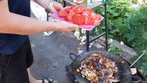 перепела на садже.#овощи#картошка#зелень#