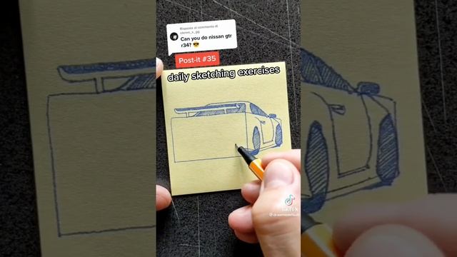 gtr R34 Drawing Car