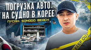 ПОГРУЗКА АВТО НА СУДНО В КОРЕЕ  ПУСАН SONGDO BEACH