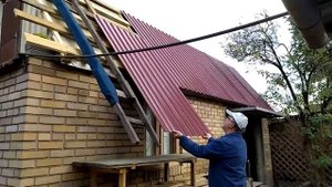 Укладка Профнастила в Одиночку I alone Make a metal Roof