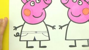 Свинка Пеппа сюрпризы, игрушки, раскраски. Peppa pig coloring pages from cartoons