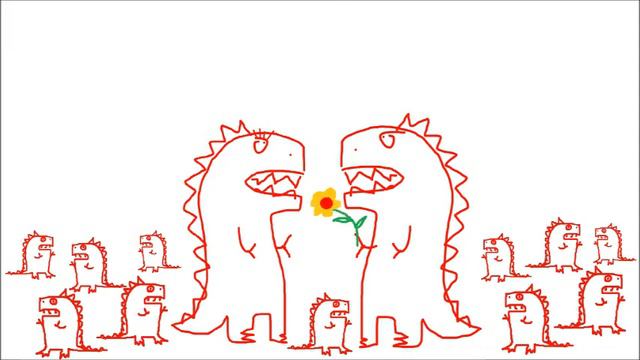 A DINOSAUR FELL IN LOVE - homemade song - ukulele смотреть онлайн