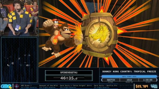 Donkey Kong Country: Tropical Freeze by SpikeVegeta in 1:28:56 - GDQx2018 смотреть онлайн