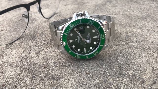 Tevise Automatic Watch Review (Rolex Hulk Homage) смотреть онлайн