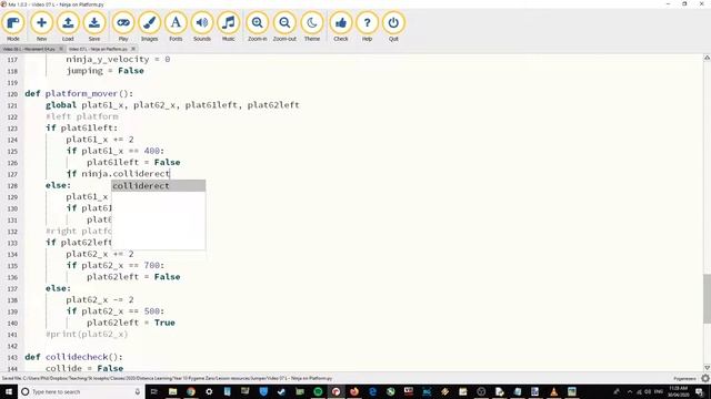 Pygame Zero Mu Tutorial - Ninja Jumper - Part 7 смотреть онлайн