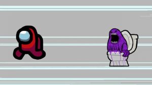 Mini Crewmate Kills Skibidi But Grimace Shake | Among Us