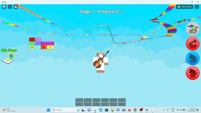 Fly Gui V3! | PC/CP | Roblox Script 2023