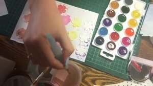 Цветы из акварельной бумаги,скрапбукинг,мастер класс