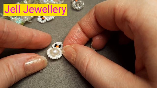 СНЕГОВИК из бисера для начинающих⛄. + (Eng. Version 15:33). Beaded  SNOWMAN☃. #DIY #jelljewellery