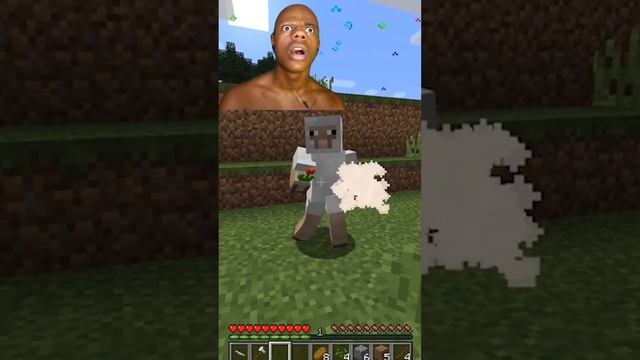 Crazy Sheep в Minecraft #minecraft #minecraftiqtest #shorts