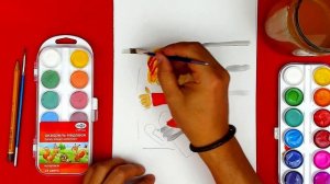 ЖИХАРКА урок рисования АКВАРЕЛЬ для детей - Рисвуем сказку