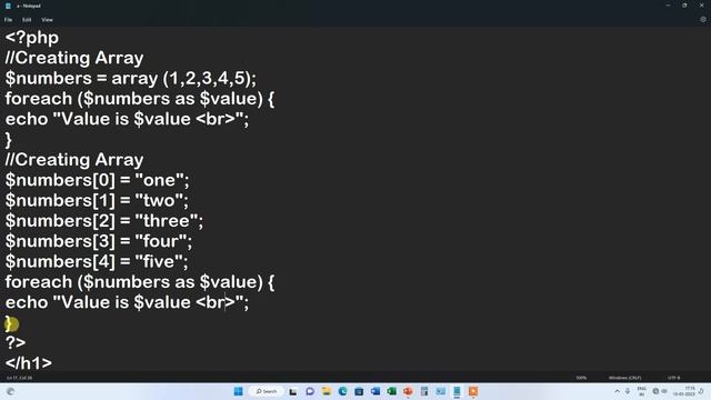 Indexed or Numeric Arrays in PHP |Hindi|
