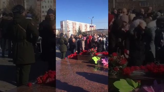 Митинг в Волжском, посвящённый 30-ой годовщине вывода войск из Афганистана.