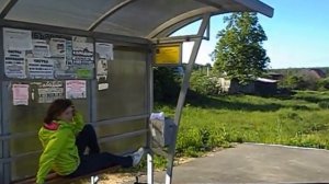 Подмосковье. Вьюхово/Спас-Заулок. Девушка едет на тусовку туристов. Travel