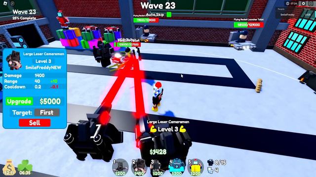 ЭТО НОВЫЕ ГИГАНТСКИЕ КАМЕРАМЭНЫ против АРМИИ СКИБИДИСТОВ! Туалет Тавер Дефенс Роблокс смотреть онлайн