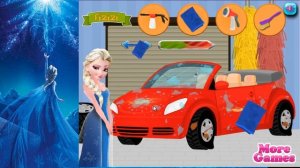 Frozen Elsa  Car Wash - Frozen Princess Video Game For Kids