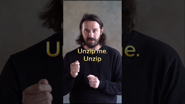 Unzip me-расстегни меня.
 #english #английский язык #перевод #английский