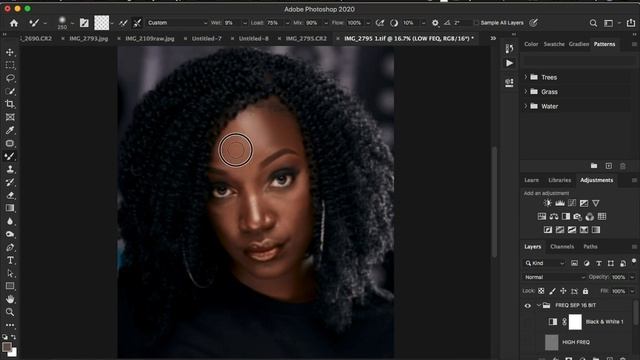 Mixer Brush Tool Settings & Proper Use For Skin Retouching смотреть онлайн