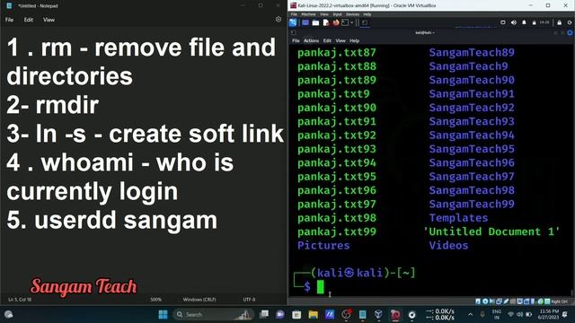 ( Part 03 ) Linux Basic Commonds - rm rmdir ln-s whoami useradd | Linux Tutorial смотреть онлайн