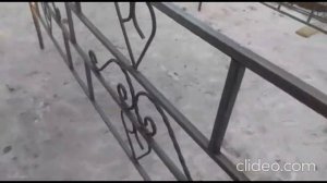 Оградка мусульманская кованная с бабочками.