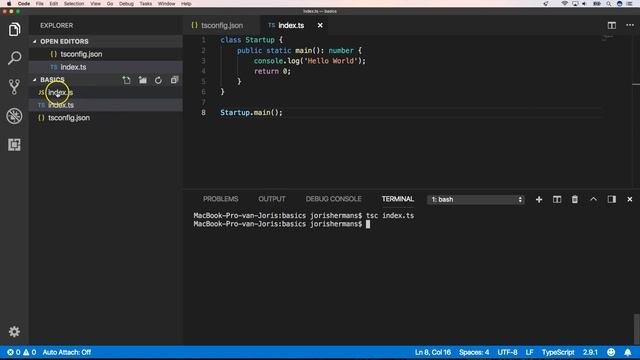 Typescript With Visual Studio Code