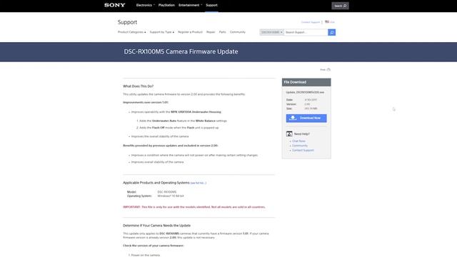 Sony RX100 (DSC-RX100M5) Firmware Update - April 2017 смотреть онлайн