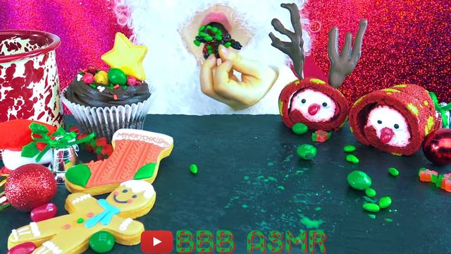 CHRISTMAS DESSERTS MUKBANG 크리스마스 산타 먹방 SANTA'S EATING SHOW & RUDOLPHCAKE