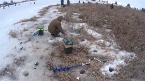 Карась в камыше зимой! Ловим карася на мормышку! Наблюдаем за поклевками с помощью подводной камеры