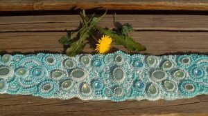 ВЫШИВКА БИСЕРОМ. Пояс и воротничок вышитые бисером. Ручная работа.