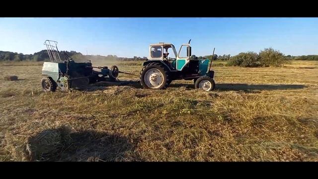 Последнее сено в 2020 году! Пресс подборщик Киргизстан .Трактор ЮМЗ-6. смотреть онлайн