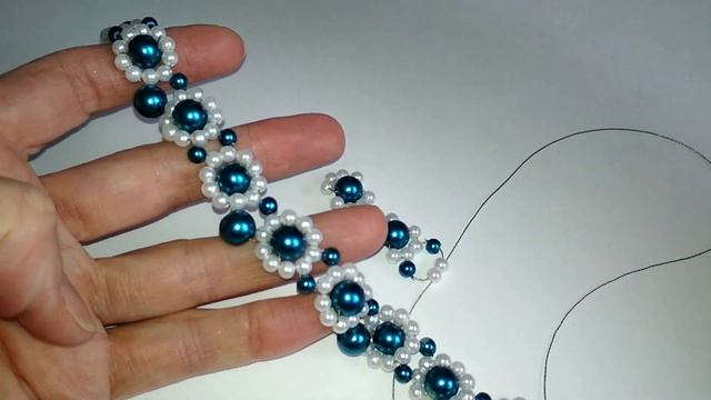 Tutorial: beaded necklace. Колье для начинающих. МК смотреть онлайн