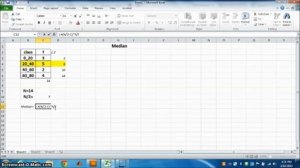 MEDIAN OF GROUPED DATA USING EXCEL