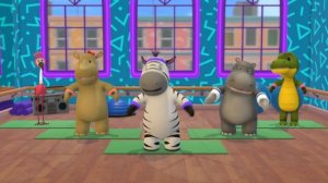 Head, Shoulders, Knees & Toes - kids exercise animation with Zeze Zebra?Lots More Nursery Rhymes