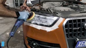 Audi Q3 - Замена линз на Светодиодные BI-LED 3.0" HENVVEI